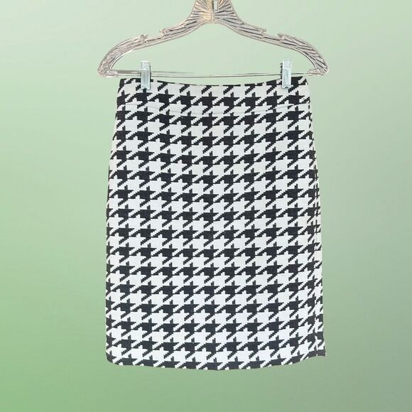 Banana Republic Pencil - Lined Skirt Pattern Black/White Size 0 - Picture 11 of 12